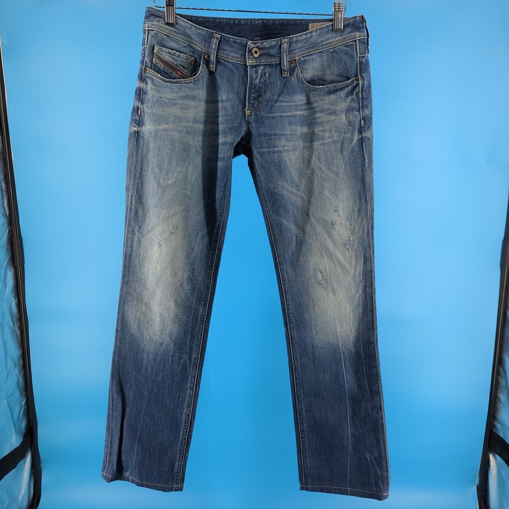 Diesel Lowky Regular-Straight Low Waist Jeans Wash 0810N Blue W27 L32 - Picture 16 of 16